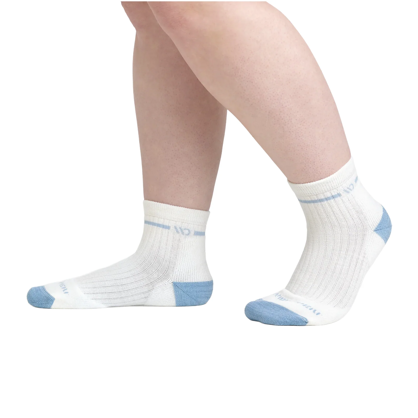 Wide Open Solid Cushioned Quarter Sock (Women) - White - Image 5