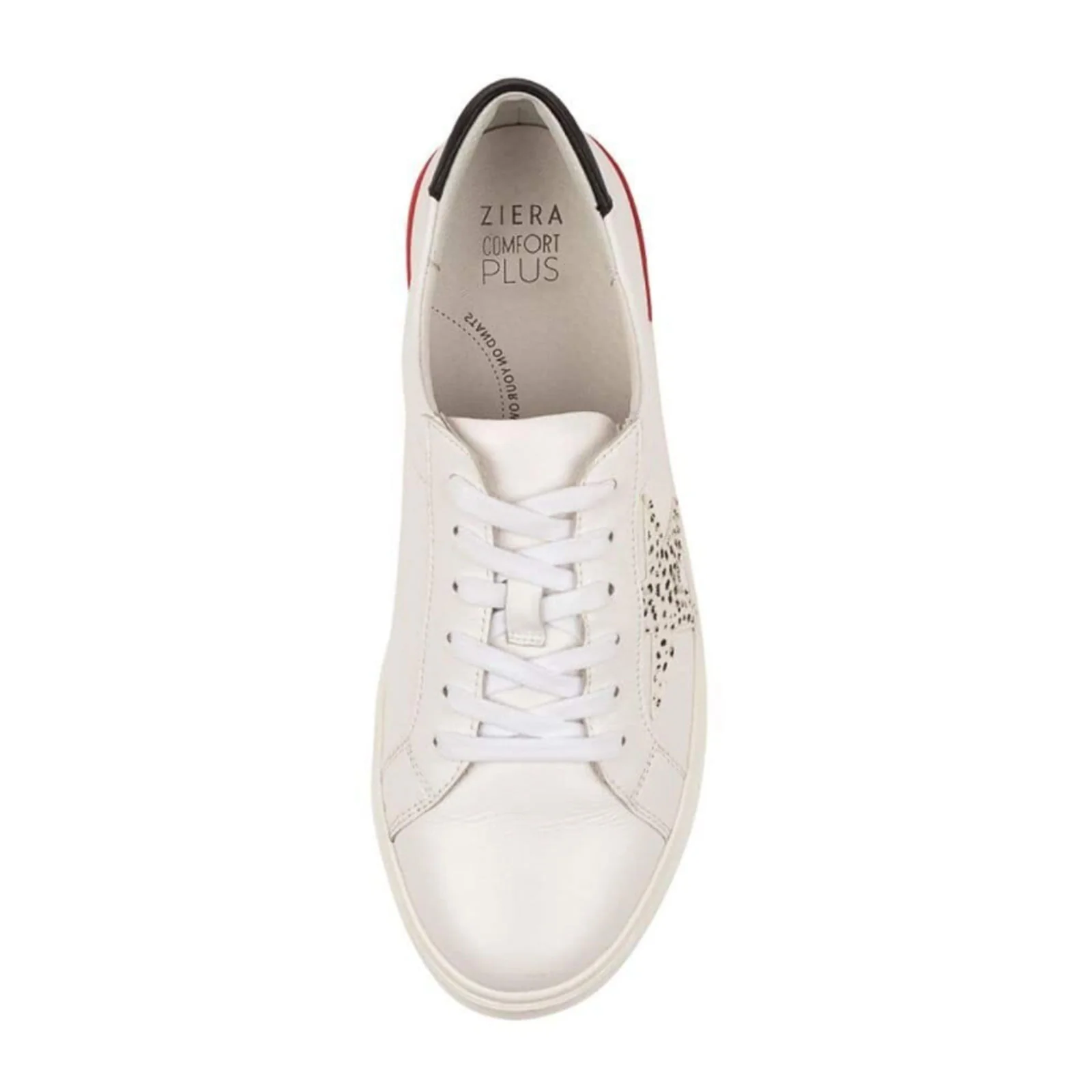 Ziera Alysia Wide Sneaker (Women) - White-Black - Image 3
