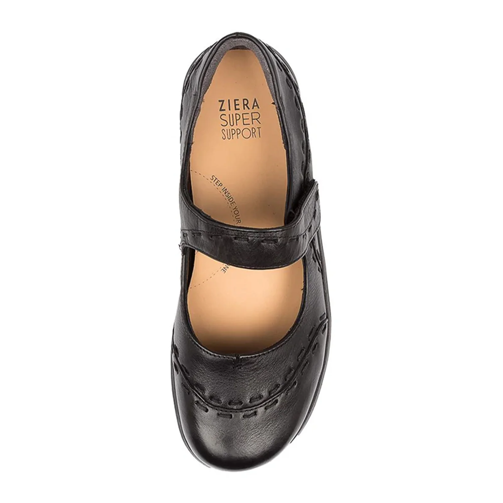 Ziera Gummibear Mary Jane (Women) - Black Leather - Image 4